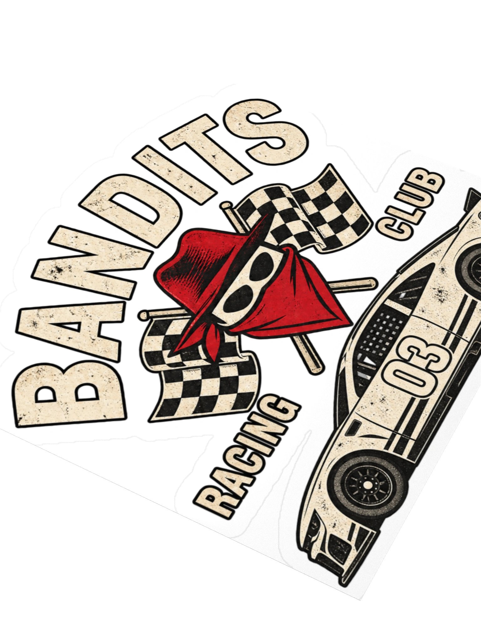 Bandits Racing Club No. 03 3" Racing Sticker product image (3)