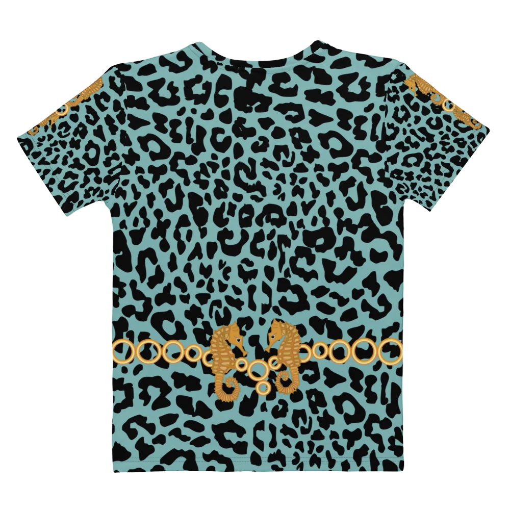 Seahorse Blue Leopard Women's T-Shirt product image (2)