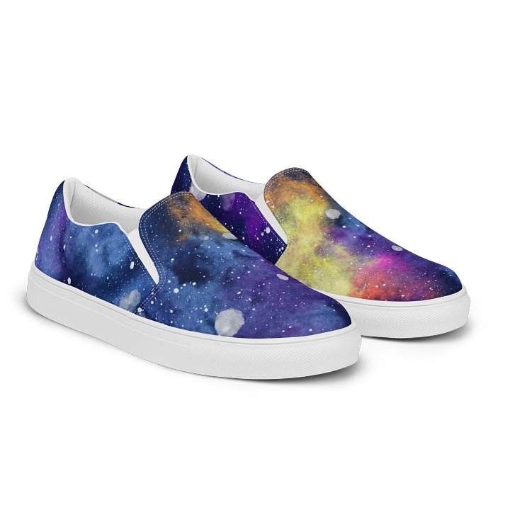 Watercolor Galaxy Womens Slip On Shoes product image (2)