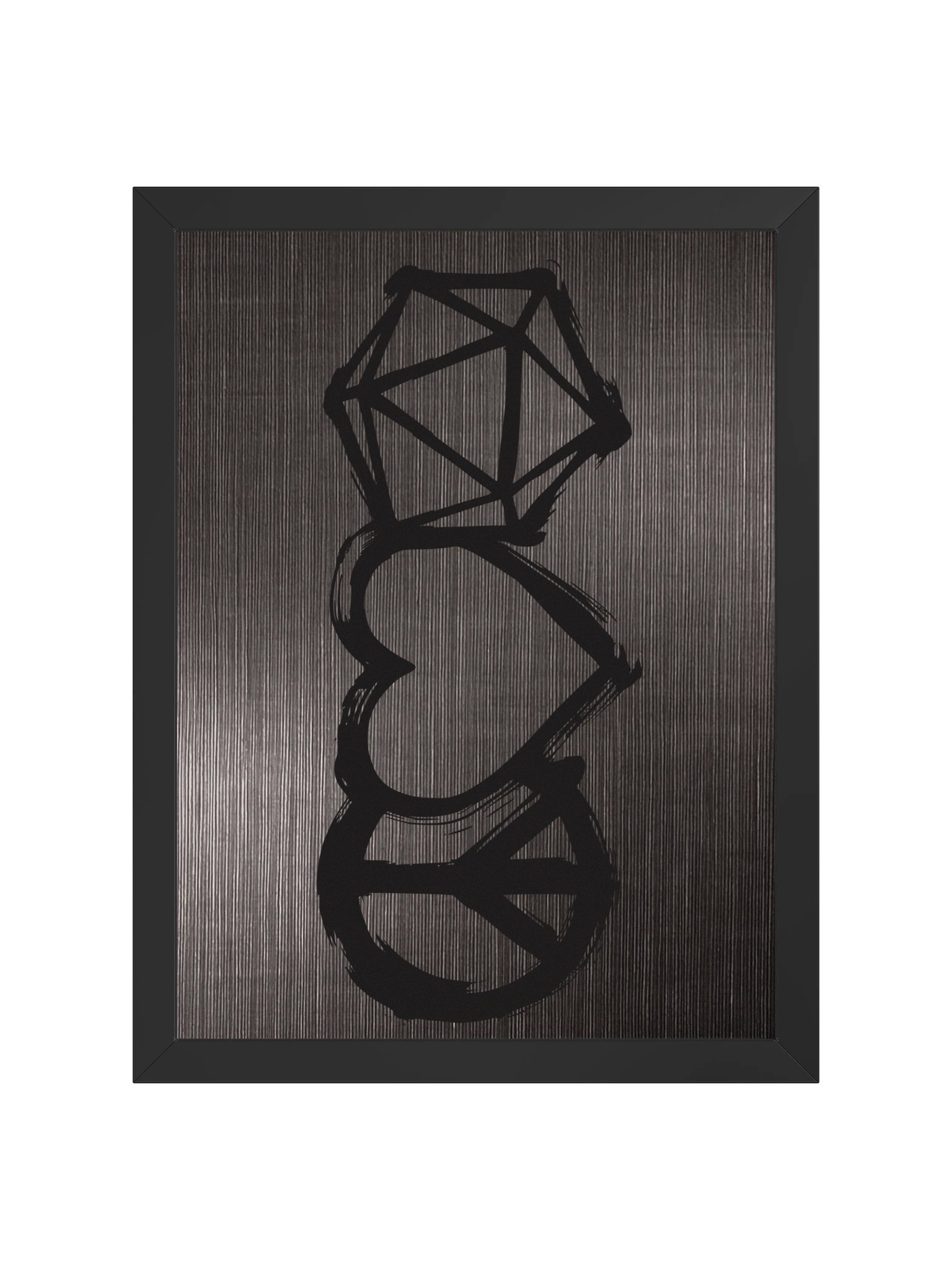 Black Peace Love D20 Board Game Room Poster - FRAMED product image (4)