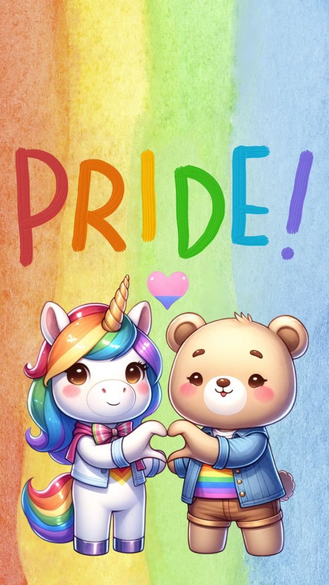 Cute Pride Baby Animal Phone Wallpaper product image (4)