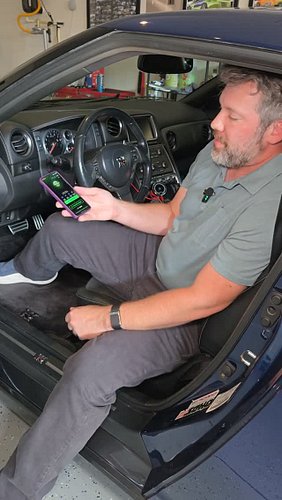 Type the year/make/model or plug a standard ELM327.

Port is under the left dash. Leave the adapter in — it reconnects when y...