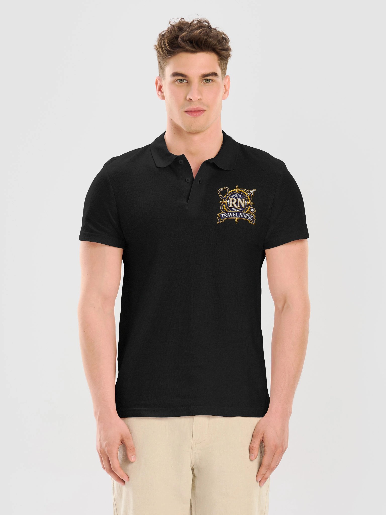 RN Travel Nurse Badge Polo product image (9)
