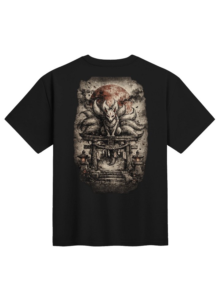 Nine-Tailed Kitsune – Japanese Fox Oversized Graphic T-Shirt | Mythology Streetwear product image (1)