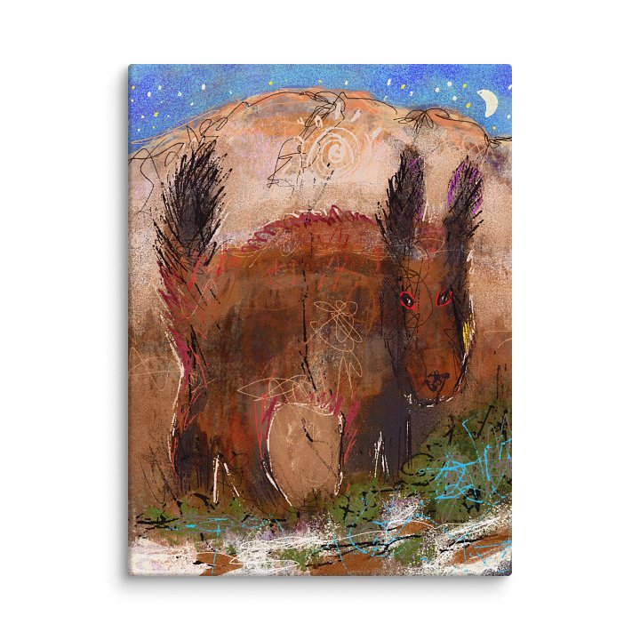 Weird Wolf Canvas product image (1)