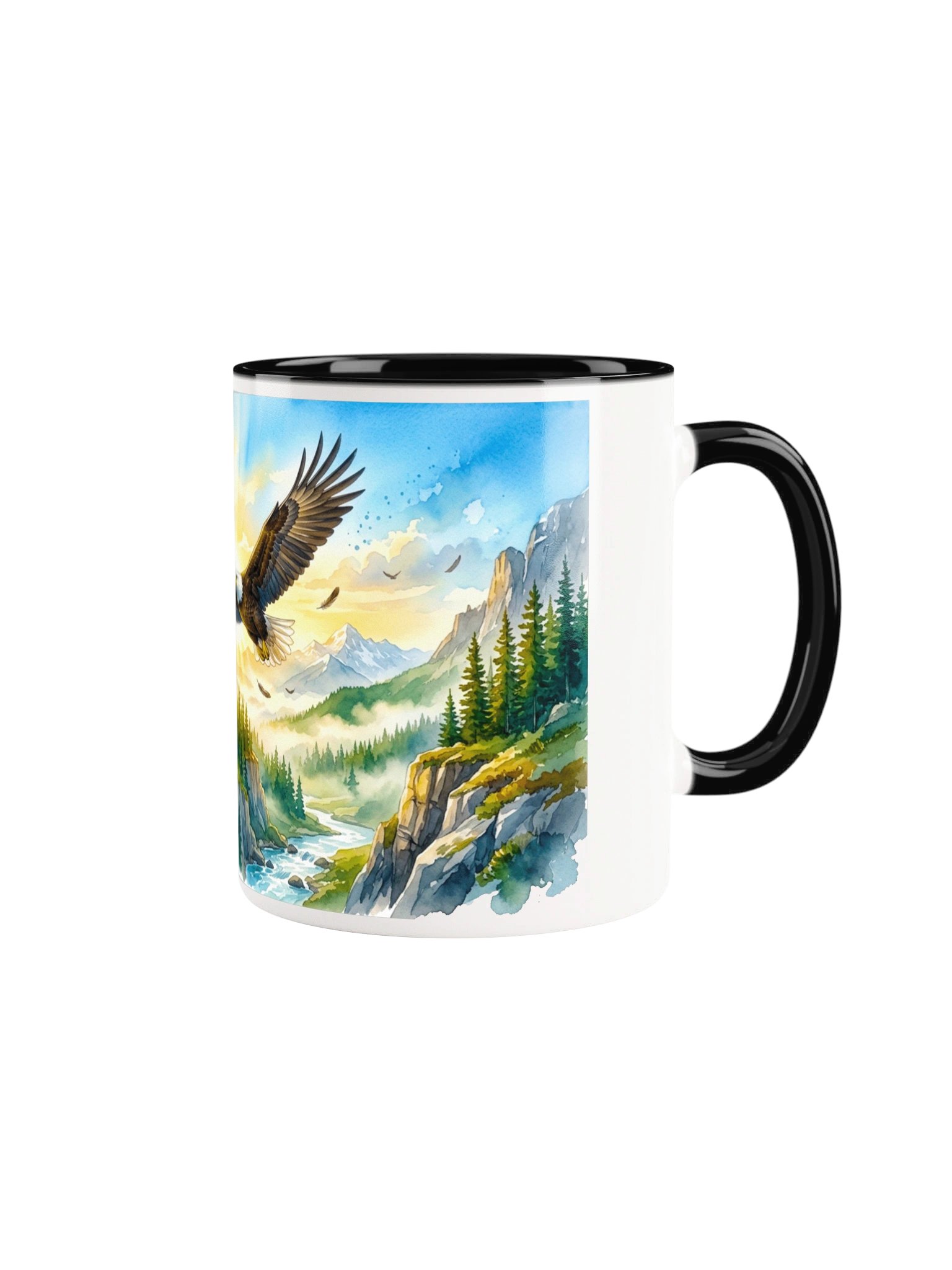 Majestic Soaring Eagle Mountain Landscape Accent Mug product image (8)