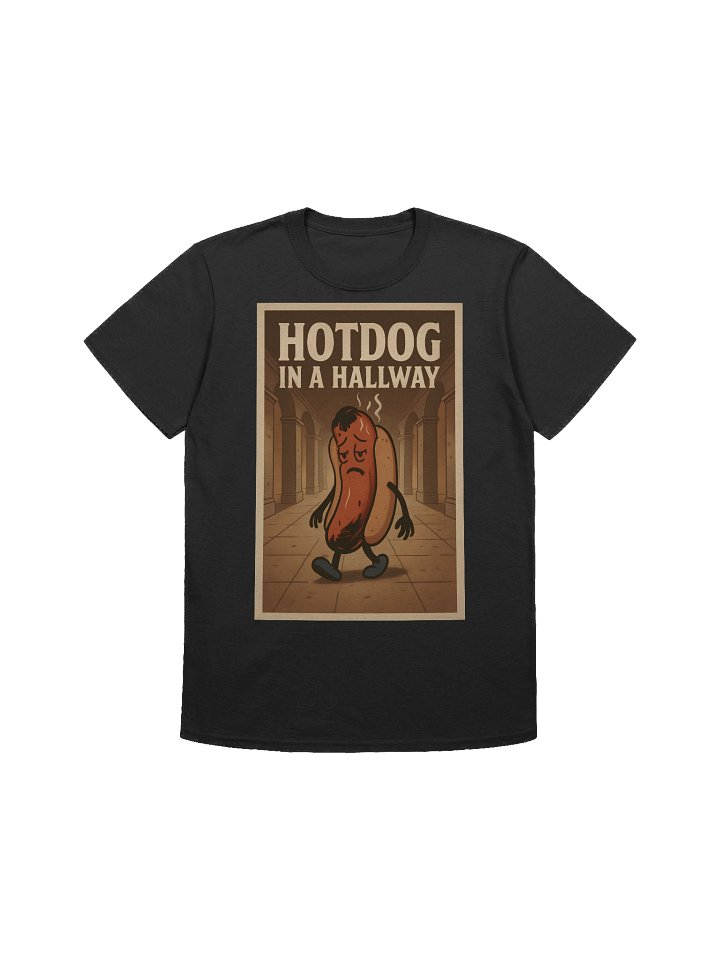 🔥 Hotdog in a Hallway T-Shirt – Funny Burnt Hotdog Meme Tee product image (1)