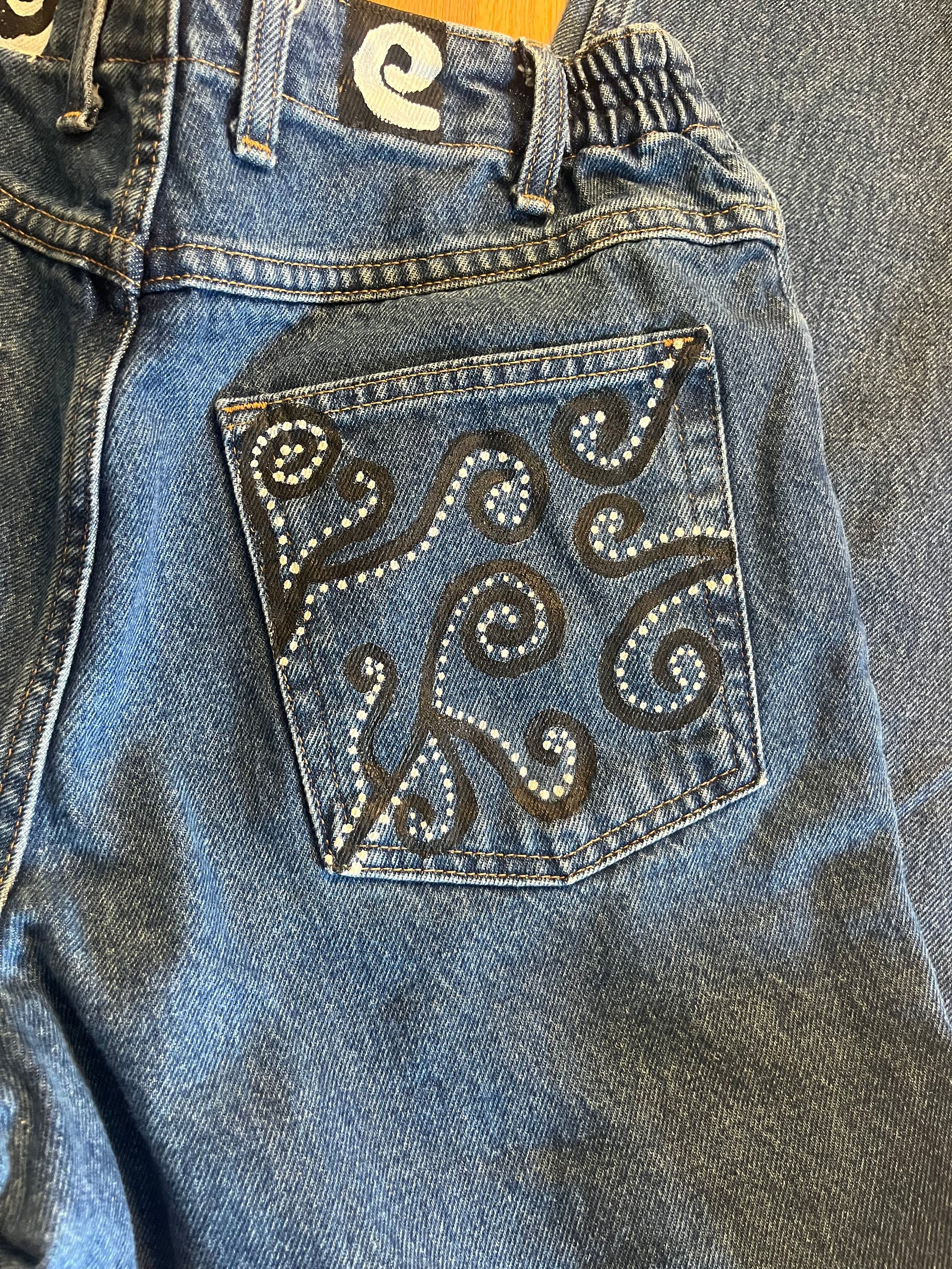 Asymmetrical Swirls Jeans / Size 10 product image (6)