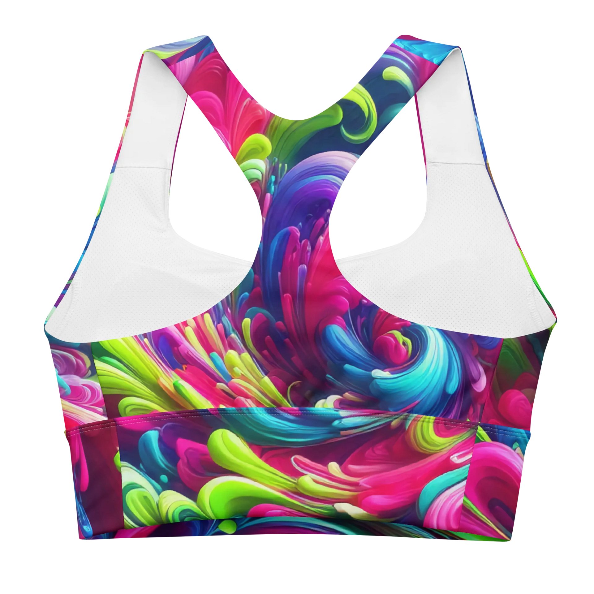 Vibrant Swirl All-Over Sports Bra product image (2)