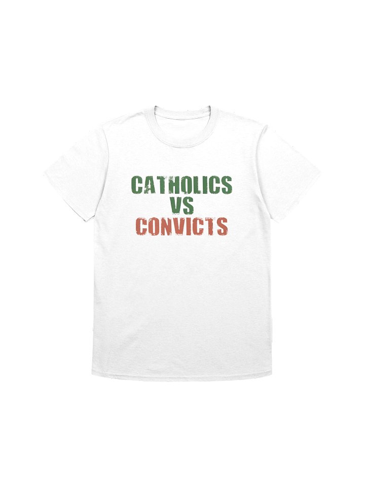 Catholics vs Convicts Classic Clash Shirt — Vintage Faith & Football Statement product image (1)