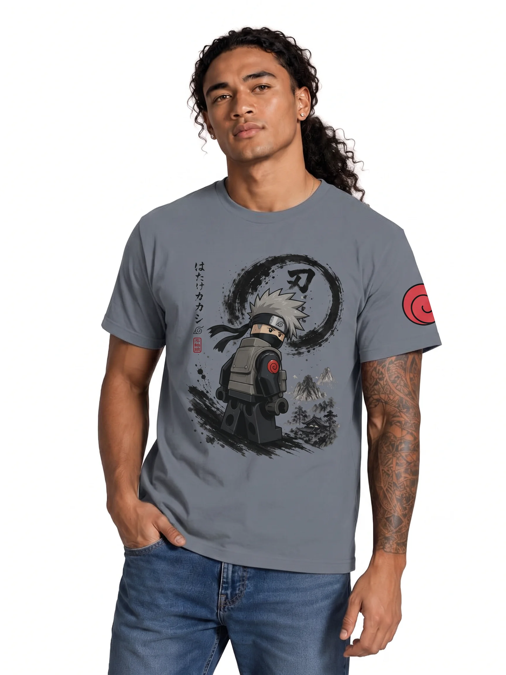 Kakashi Lego-Style Anime Graphic Tee product image (1)