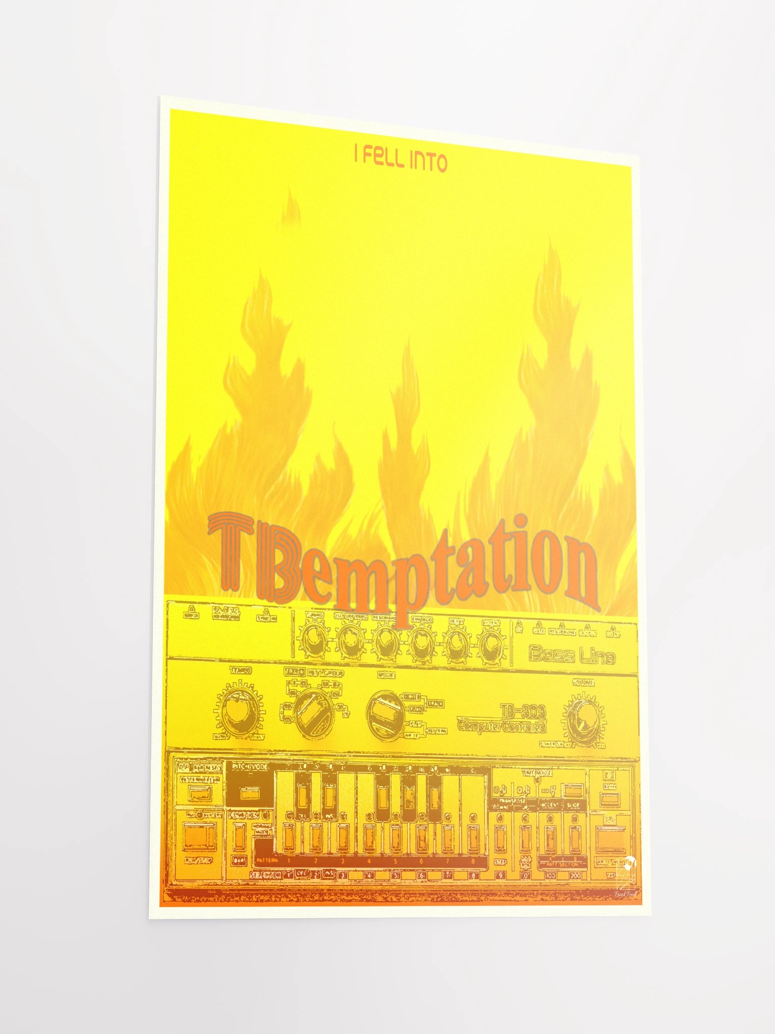 I fell into TBemptetion (tb-3-0-3 tribute) by Frank Fonik, Techno EDM Matte Paper Poster product image (2)