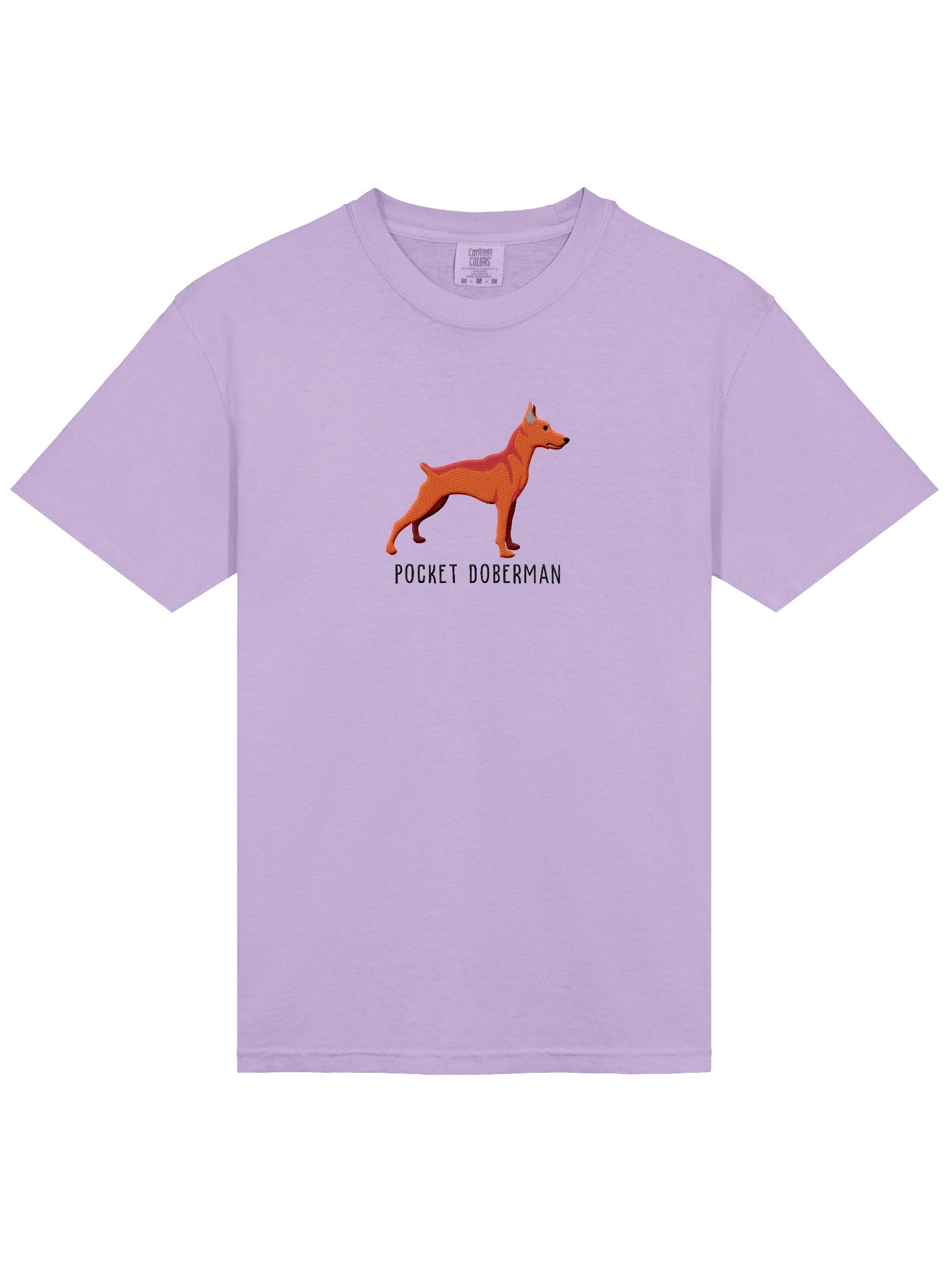 Pocket Doberman T-Shirt(Embroidered) of a Miniature Pinscher(Red) product image (6)