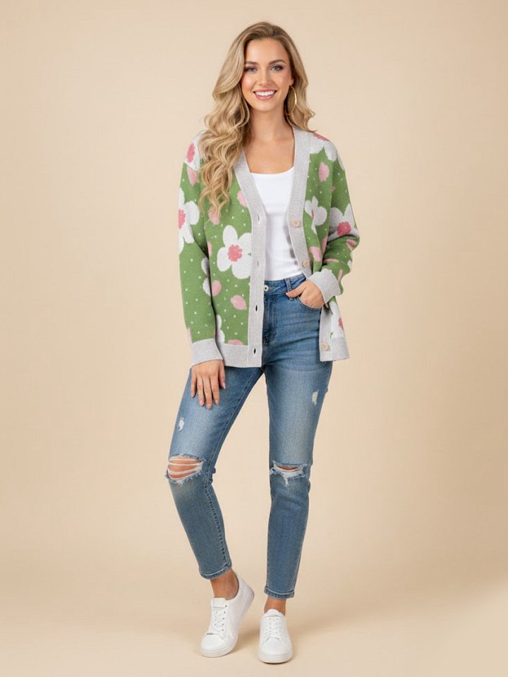 Floral Fusion Knit Cardigan product image (1)