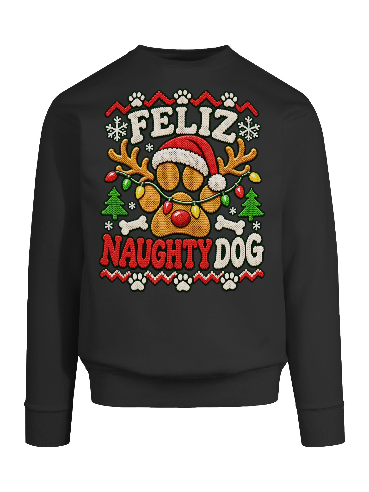 Feliz Navidad Nuggety Dog Christmas Sweatshirt product image (62)