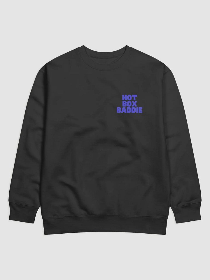 UNISEX HOT BOX FAM BADDIE AND SOLID ROYAL BLUE LOGO SWEATSHIRT product image (1)