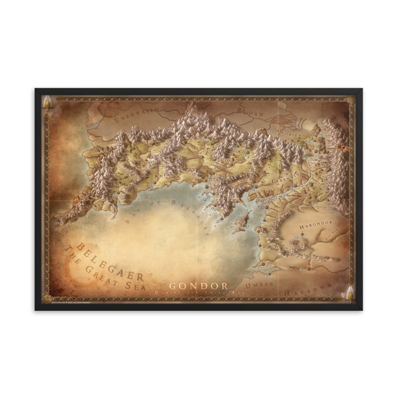 Map of Gondor (Framed) product image (1)