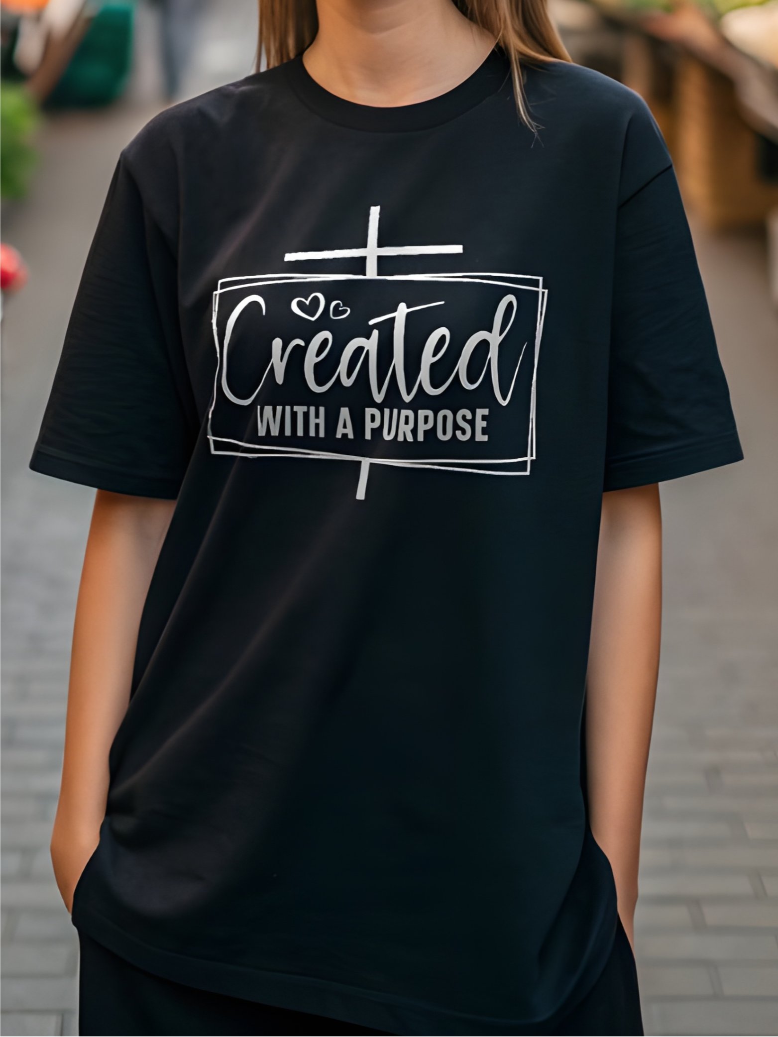 Created With a Purpose - Women's Black T-Shirt product image (1)