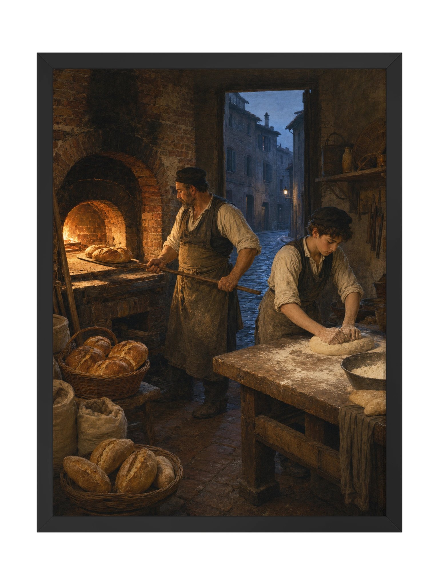 Il Fornaio Prima dell’Alba — Framed Matte Art Print product image (2)
