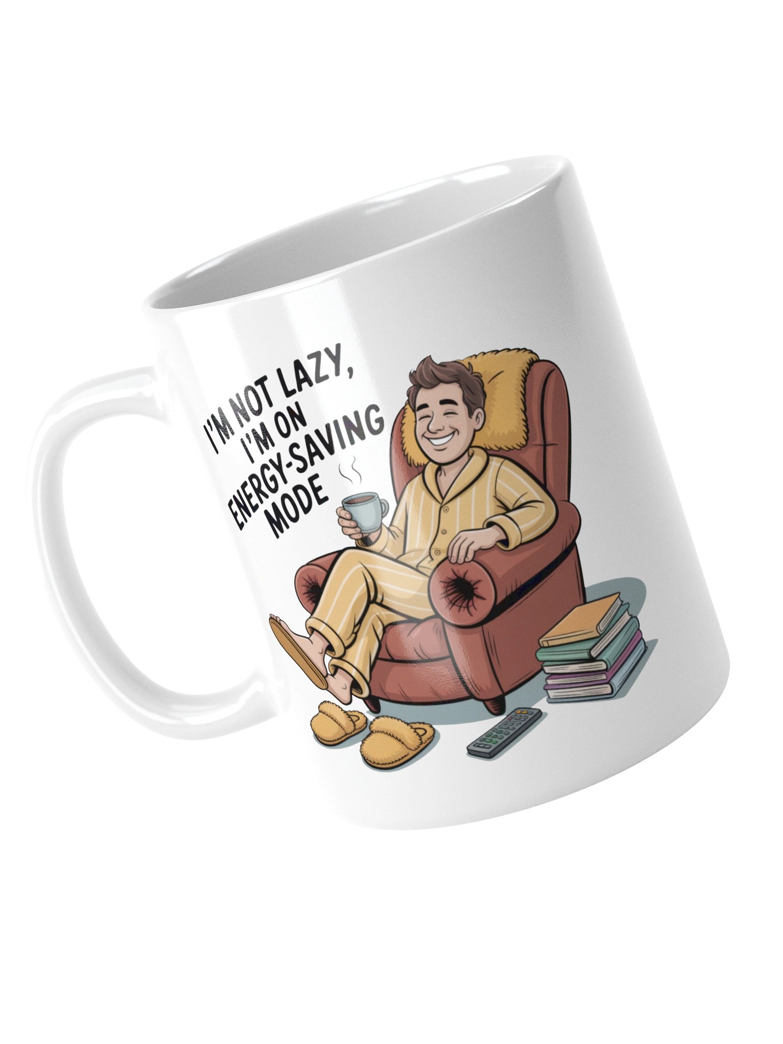 Energy-Saving Mode Funny Coffee Mug – Perfect Gift for Lazy Legends product image (5)
