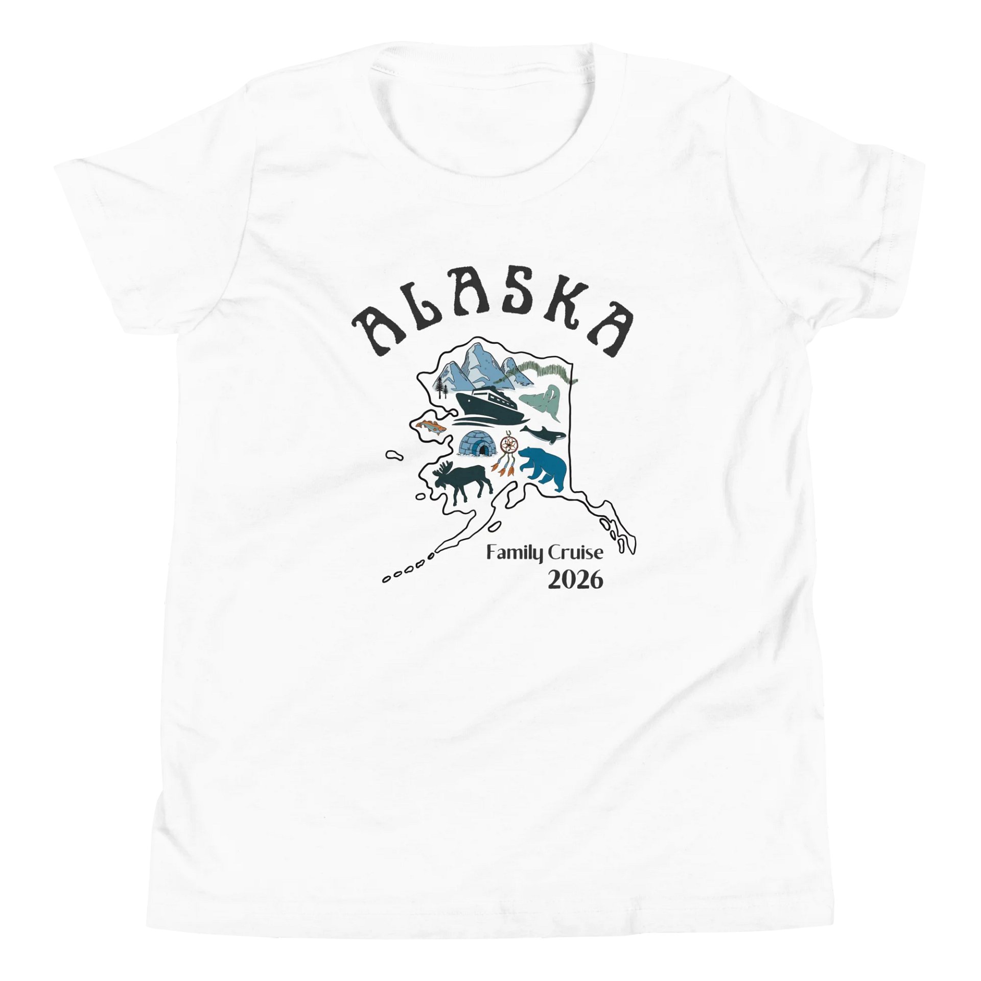 Alaska Cruise Family Matching Light Shirt For Teens product image (23)