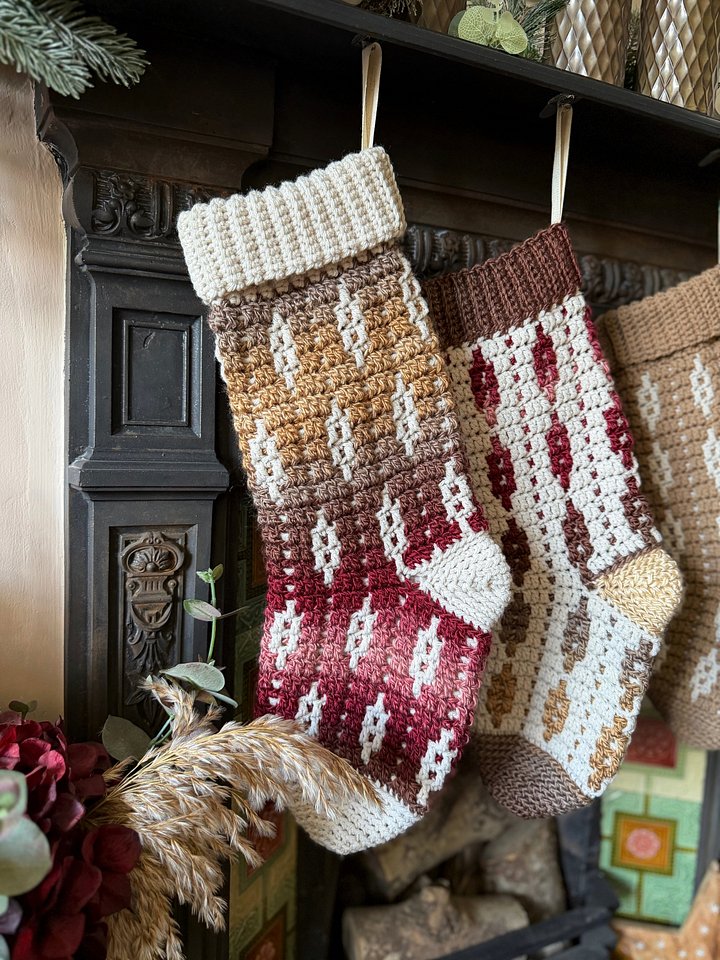 Starlight Stocking Mosaic Crochet Pattern product image (1)
