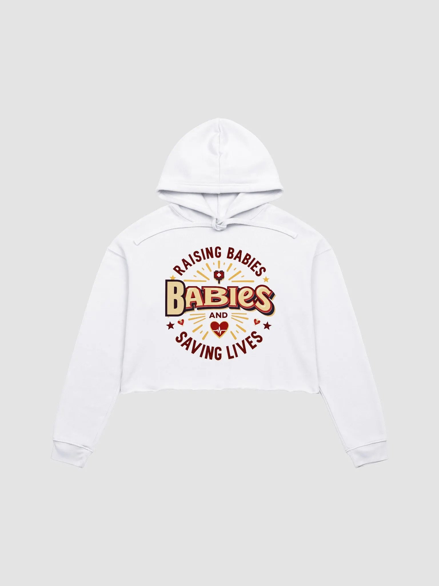 mommy Rasing Babies and saving lives Crop Hoodie product image (8)
