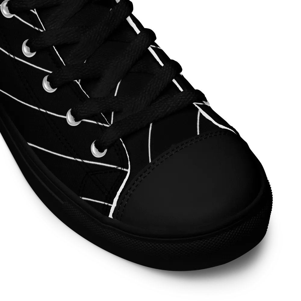 BBG Black Pinstripe High Tops - Black Soles product image (9)