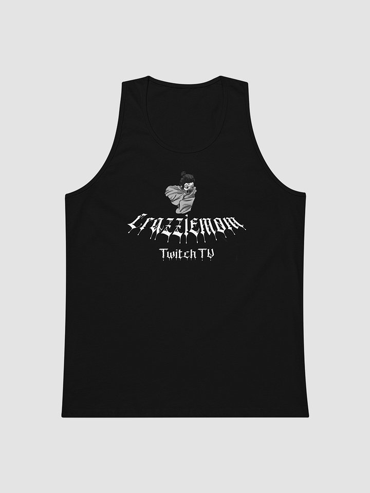 Crazzie Train Men’s Premium Tank Top (B&W) product image (1)