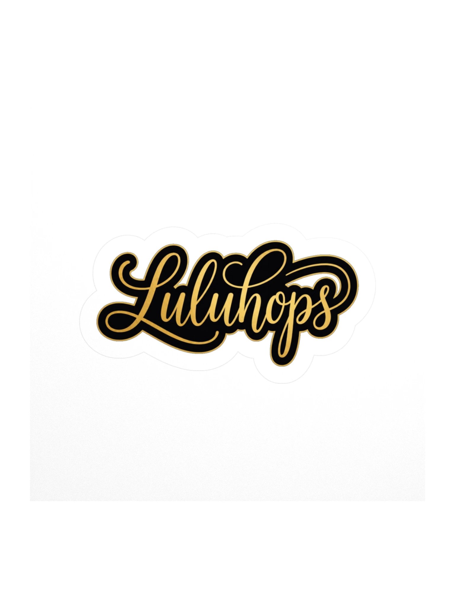 Luluhops Gold Script Sticker product image (1)
