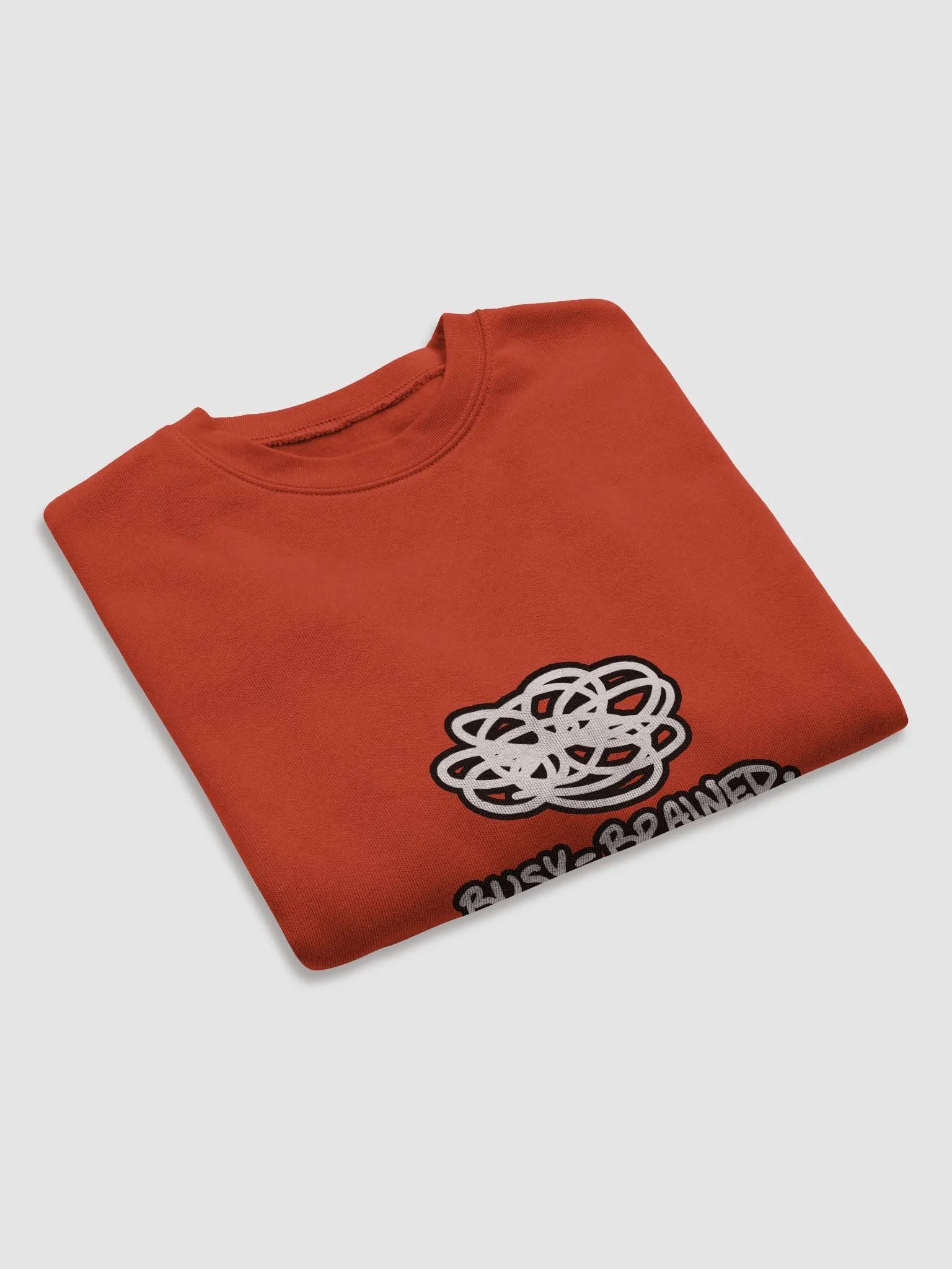 BUSY-BRAINED (lined design) Women's Fleece Crop Sweatshirt product image (7)