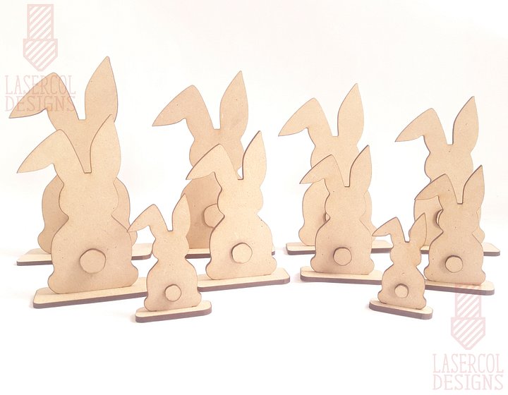 Easter Bunny With Stand (Ten sizes) - Laser Cut Files product image (2)
