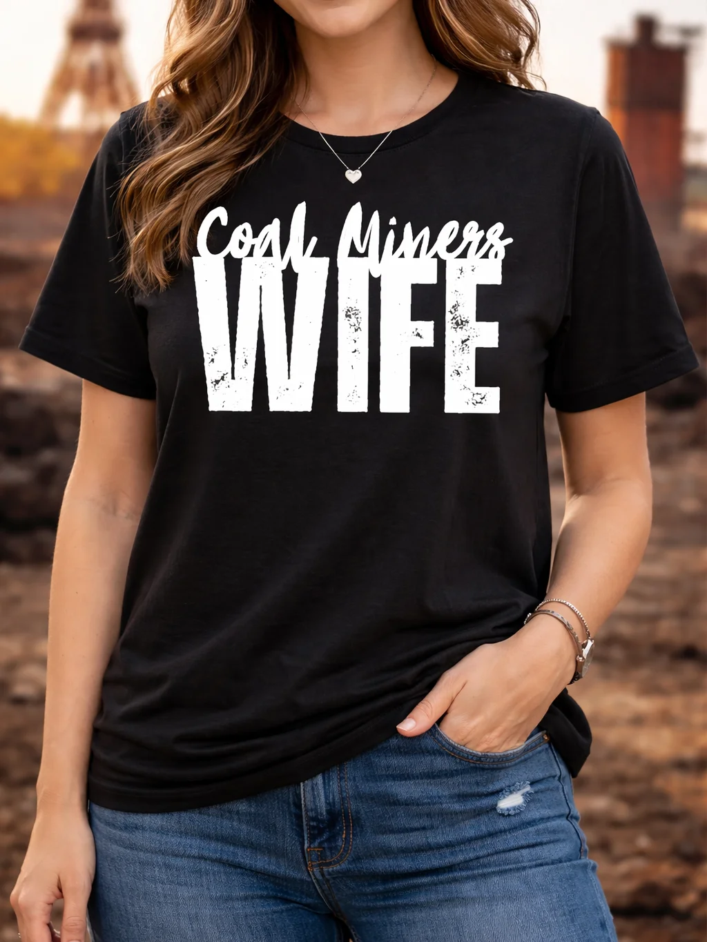 Coal Miner’s Wife T-Shirt – Proud Mining Family Apparel – Strong & Supportive Wife Graphic Tee product image (5)