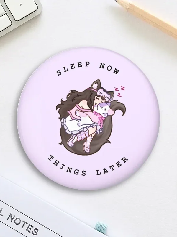 KrazyCandyCat Pajama Keychain & Button {LIMITED} product image (4)