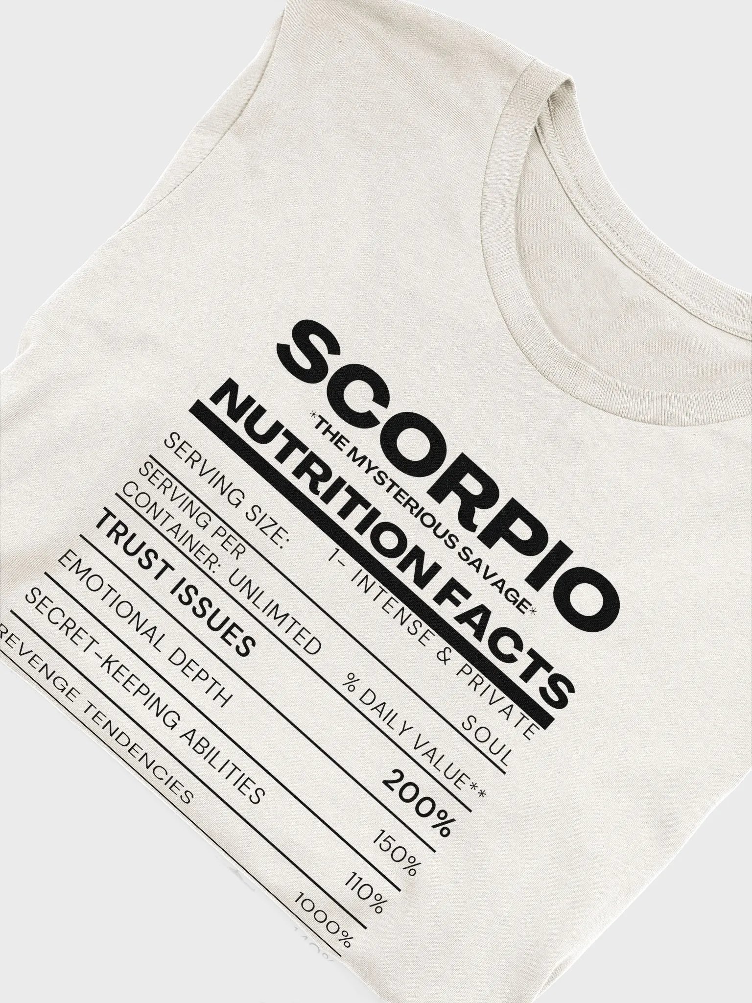 SCORPIO Nutrition Facts T-Shirt product image (9)