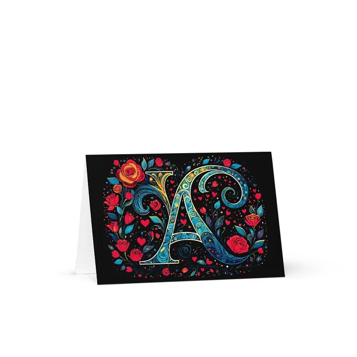 Valentine’s Monogram Letter A(6) Card product image (2)