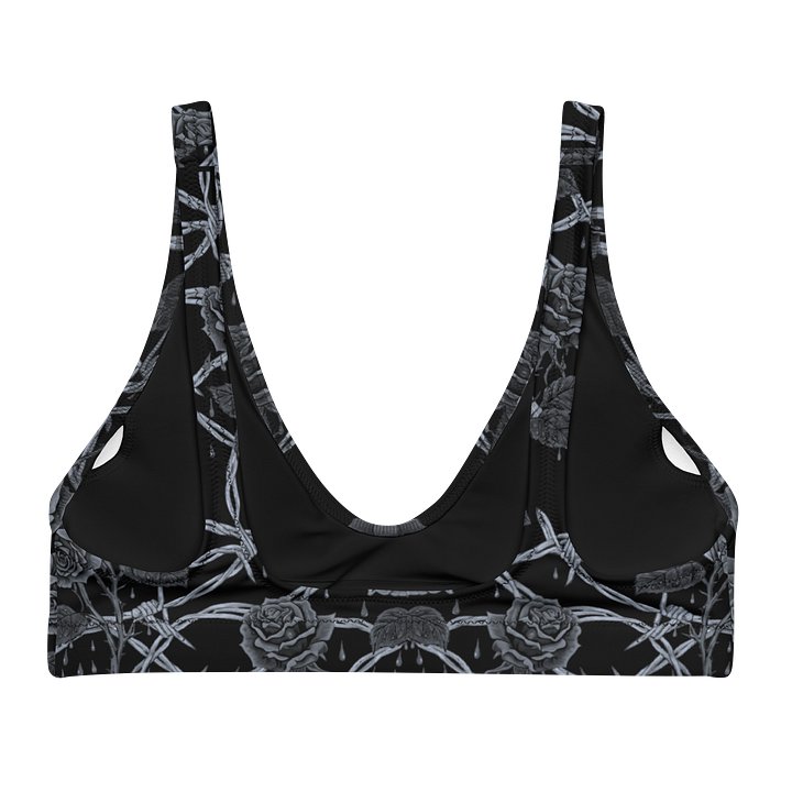Grayscale Barbed Wire & Roses Padded Top product image (2)