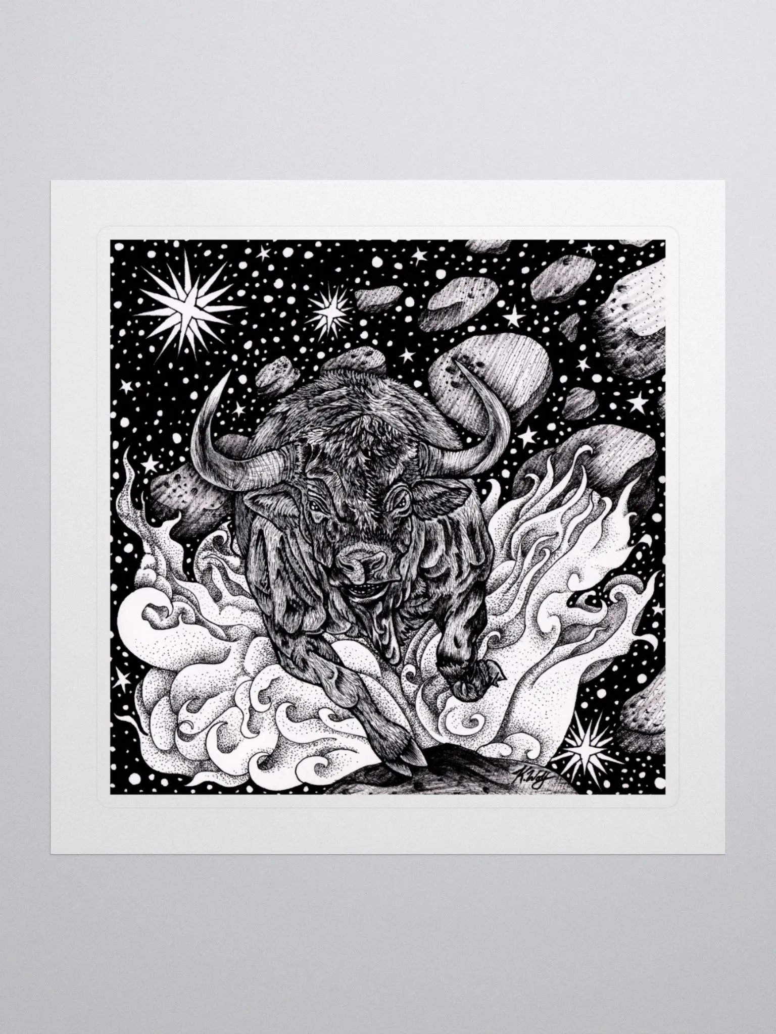Taurus Zodiac Kiss Cut Stickers product image (1)