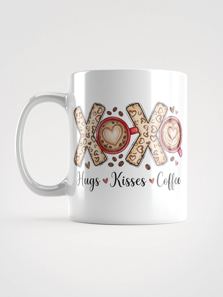 Valentine Cheetah Hugs Kisses Coffee Mug product image (1)