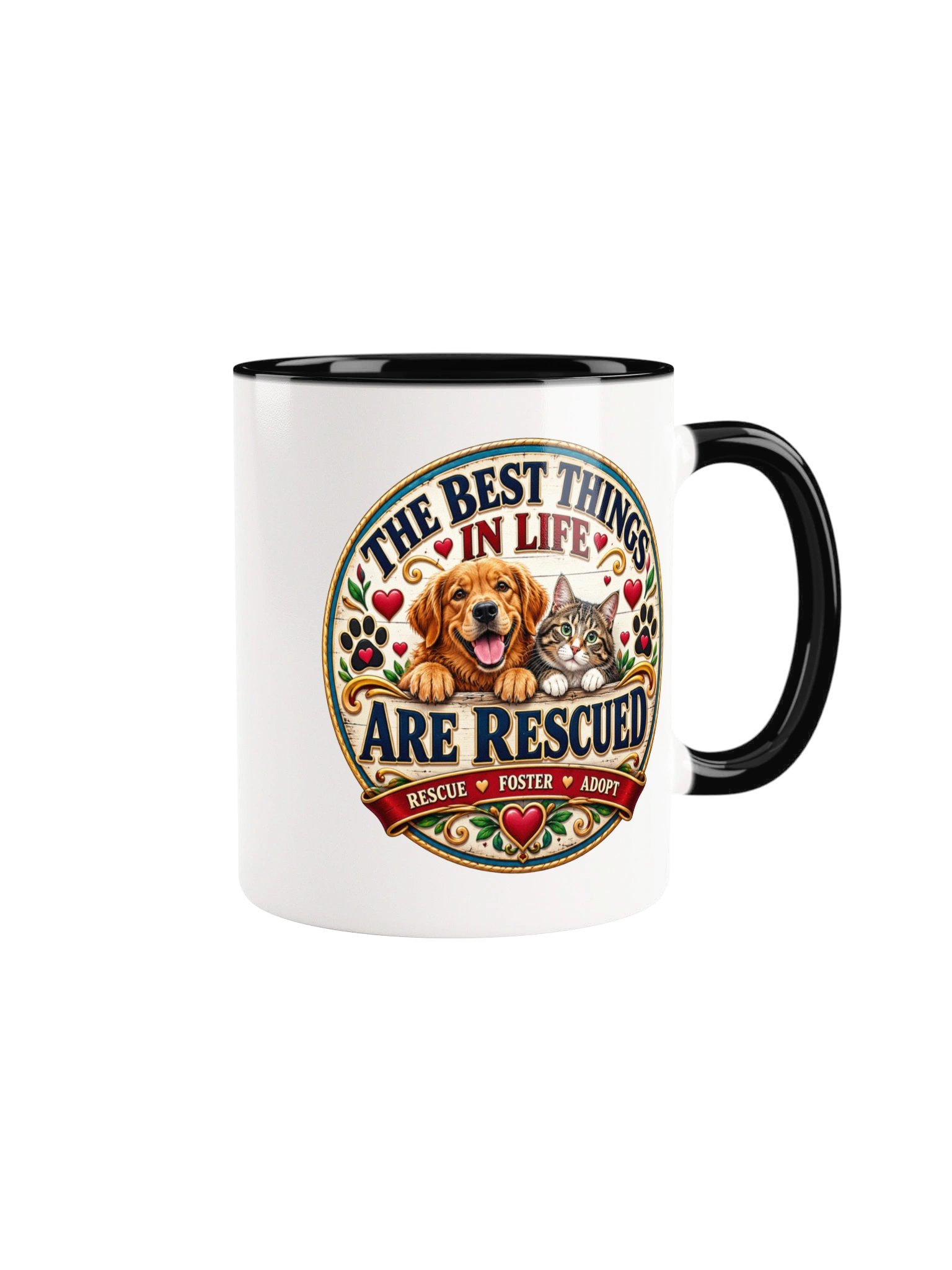 The Best Things in Life Are Rescued Two Color Mug product image (1)