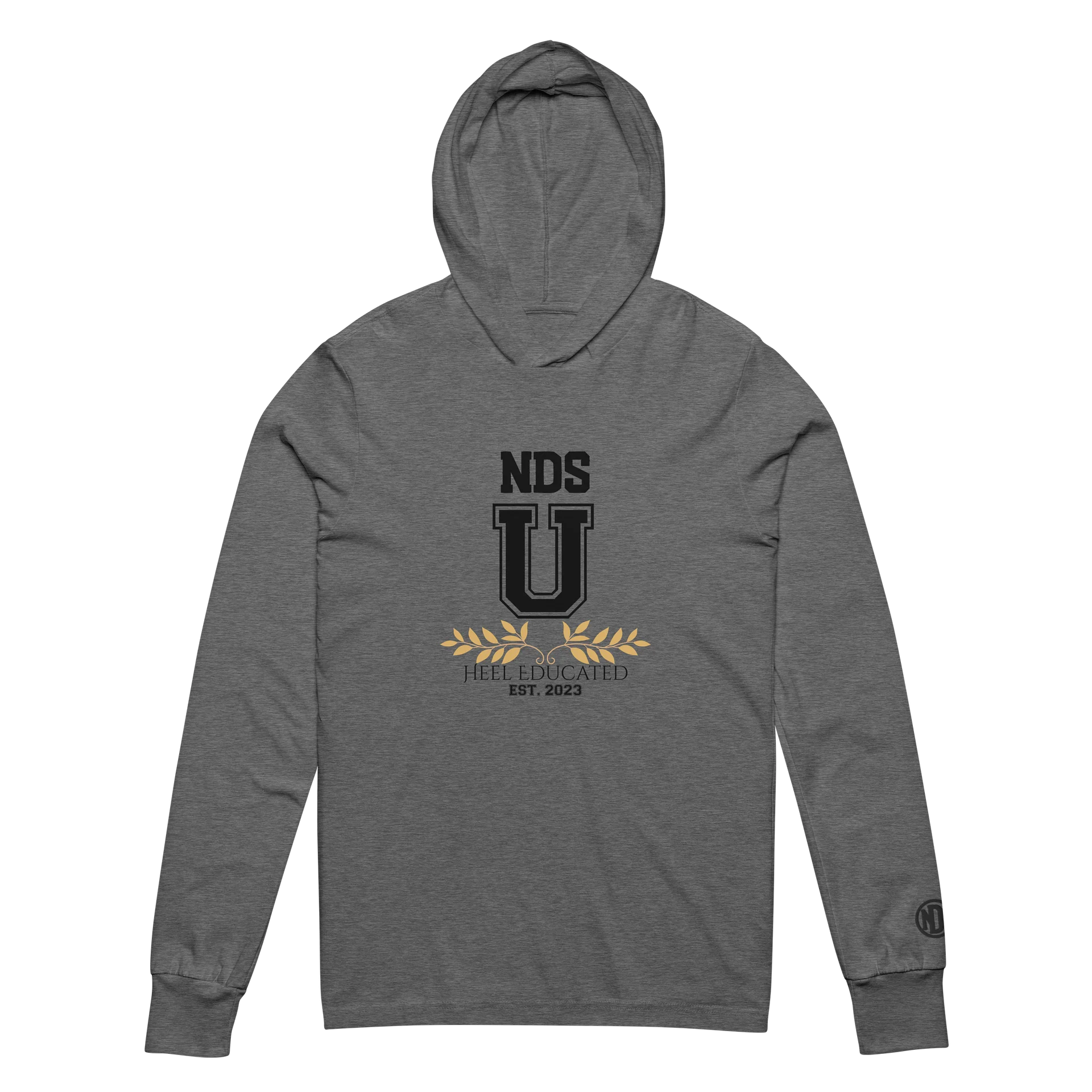 NDS University Heel Educated Hooded Long Sleeve Tee (Center Print) product image (2)