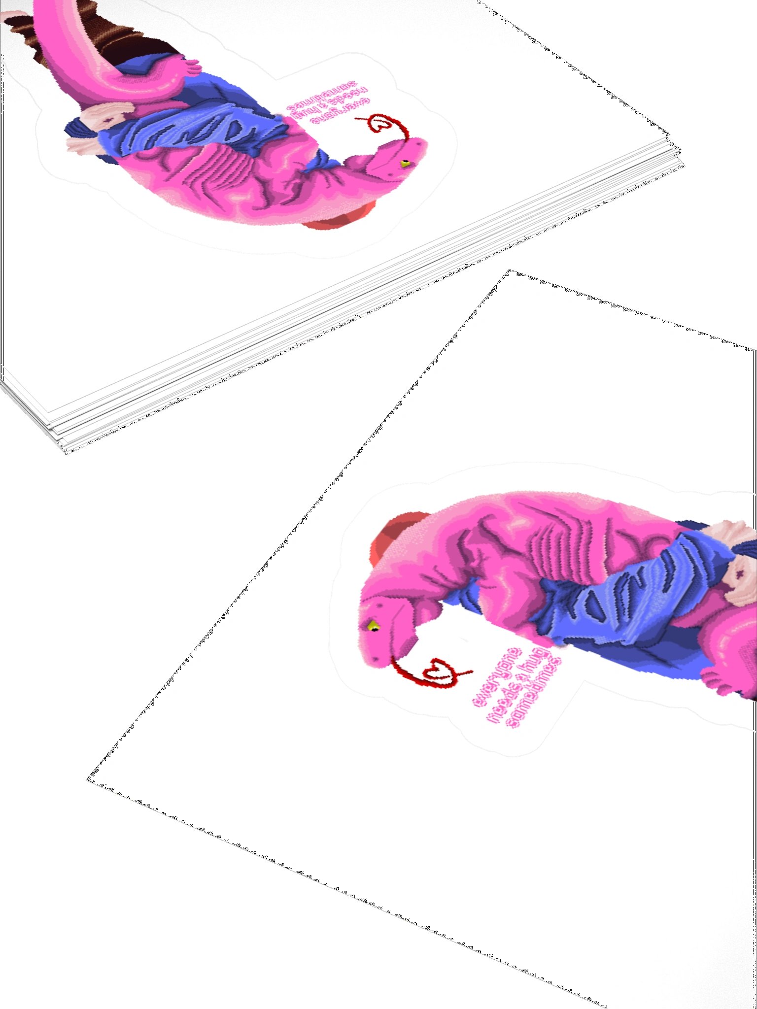 February 2026 Sticker "Lizard Hug" product image (12)