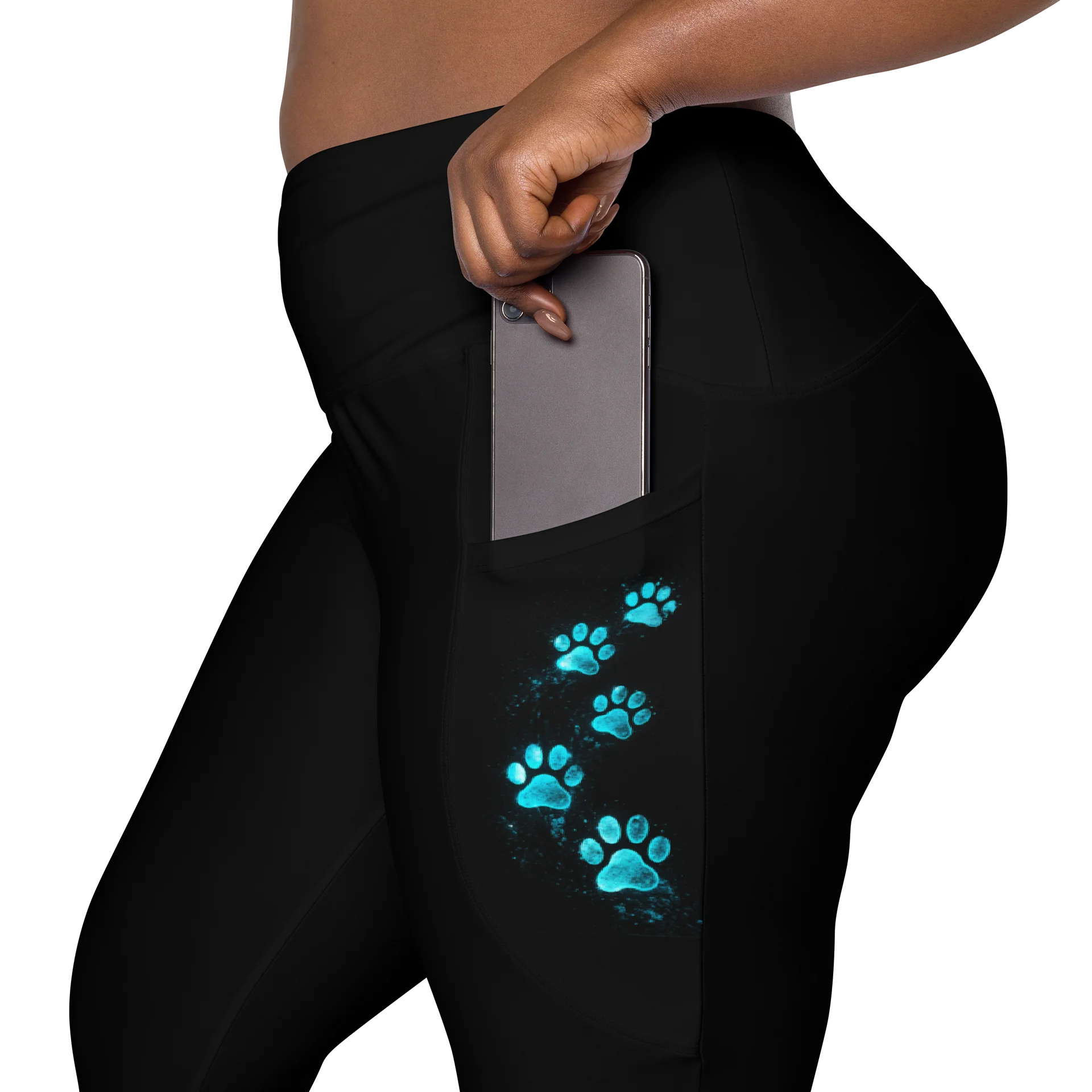 • AKC // Paw Print | Arkfall Kitty Collective Crossover Leggings with Pockets product image (7)