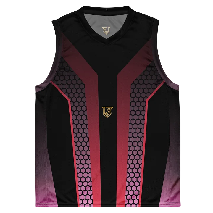 No Cap Black and Burgundy Abstract Sleeveless Pattern Design product image (2)