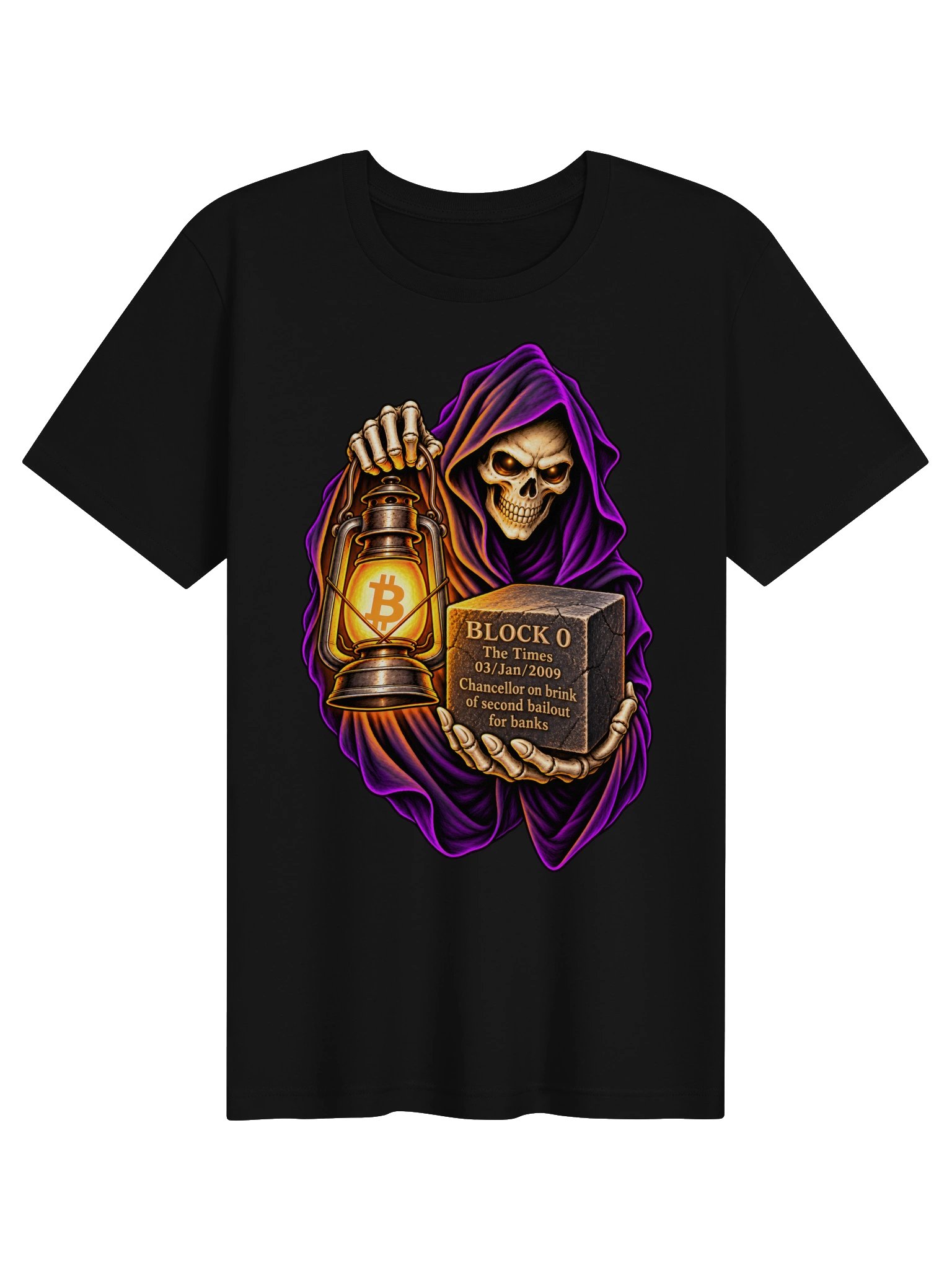 Genesis Reaper Full-Front Bitcoin T-Shirt product image (1)