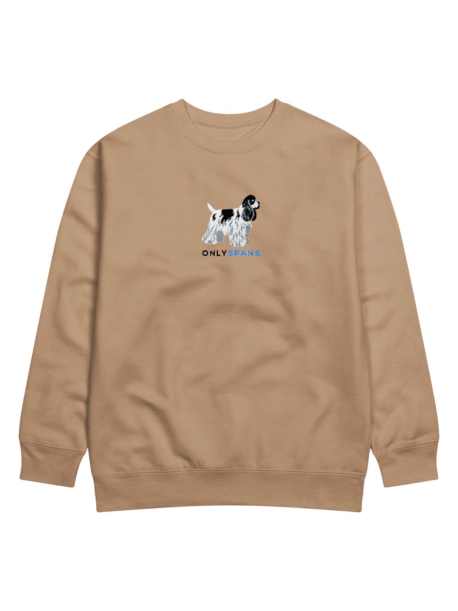 Only Spans Sweatshirt (Embroidered) of an American Cocker Spaniel(Parti Black & White) product image (6)