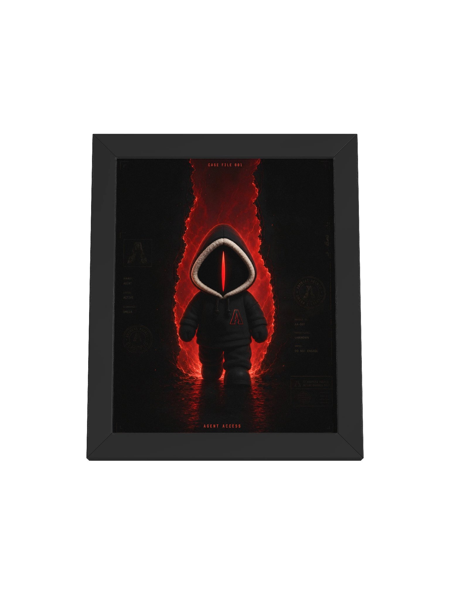 CASE FILE 001: AGENT ACCESS — Framed Print product image (2)