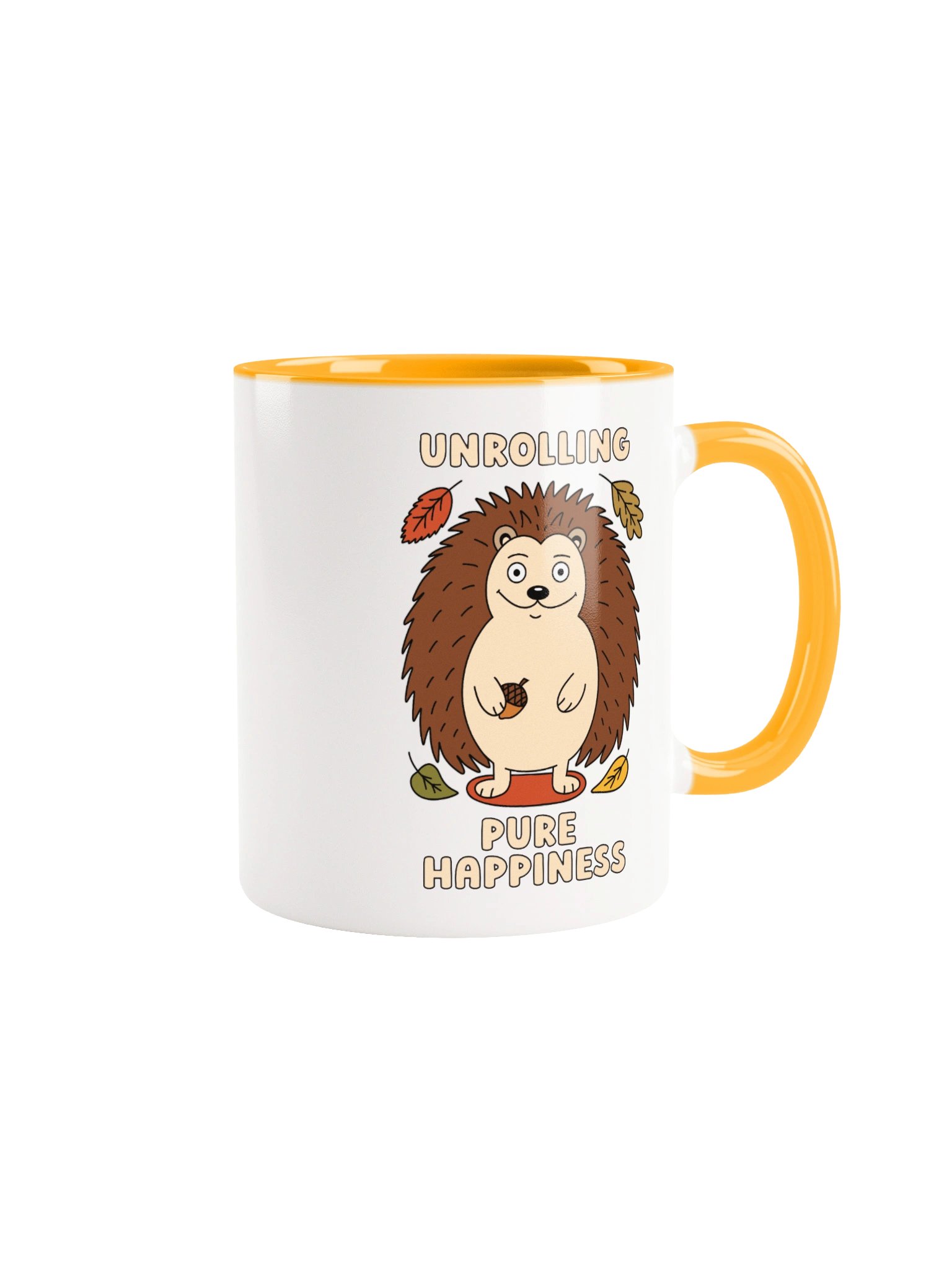 Unrolling Pure Happiness Cute Silly Funny Hedgehog Mug product image (2)