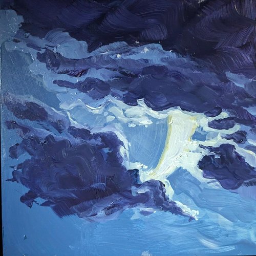 Second week (and then some) of painting the moon everyday! 

I'm realizing this series is less about the moon changing everyd...