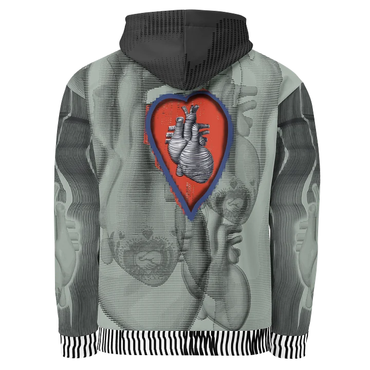 HEART FELT | sage | unisex | cotton | pullover | hoodie product image (2)